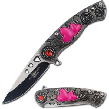Snake Eye Tactical 7" Cupid Heart Ladies Pocket Knife SE-5216SW